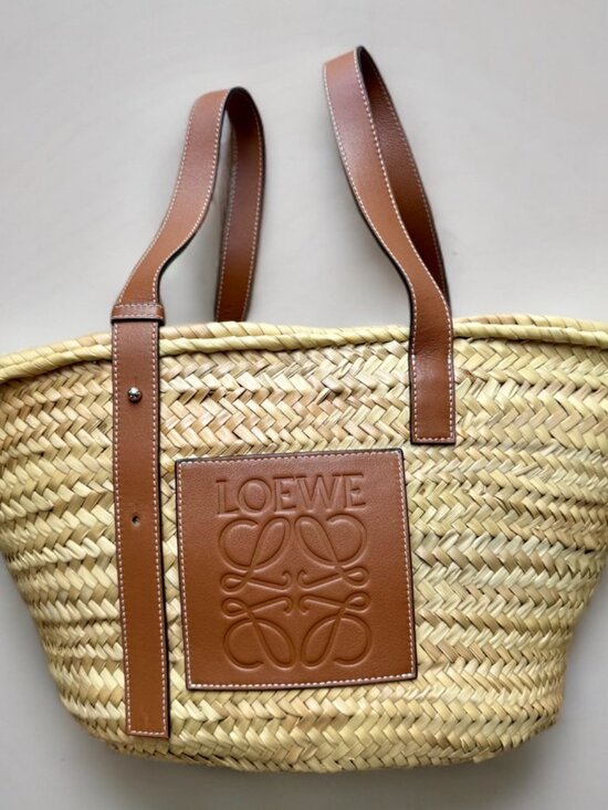 Loewe Handbags - Loewe Anagram Large Palm Leaf Basket Handbag